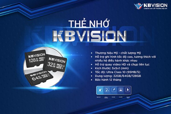 Thẻ nhớ KBvision phù hợp các dòng camera quan sát wifi giá rẻ tại Quận 10
